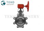 Fire Safe Design Double Offset Butterfly Valve With Worm Gear 16" ~ 144" Port