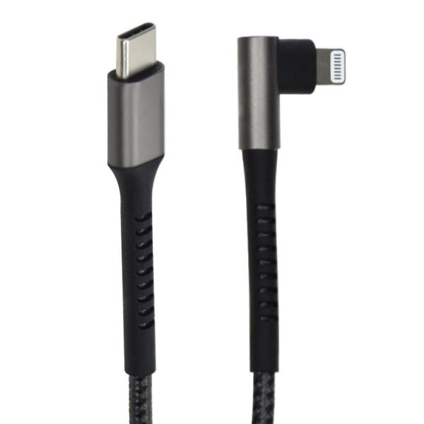 90 Degree USB Lightning Charging Cable Sync Data PD 18W Charging