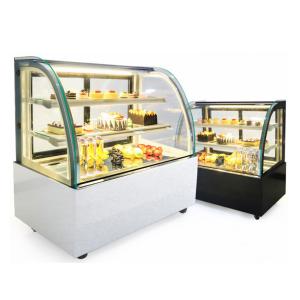 Marble Base 2 Layers Decks Cake Display Freezer for snake sushi pastry Display