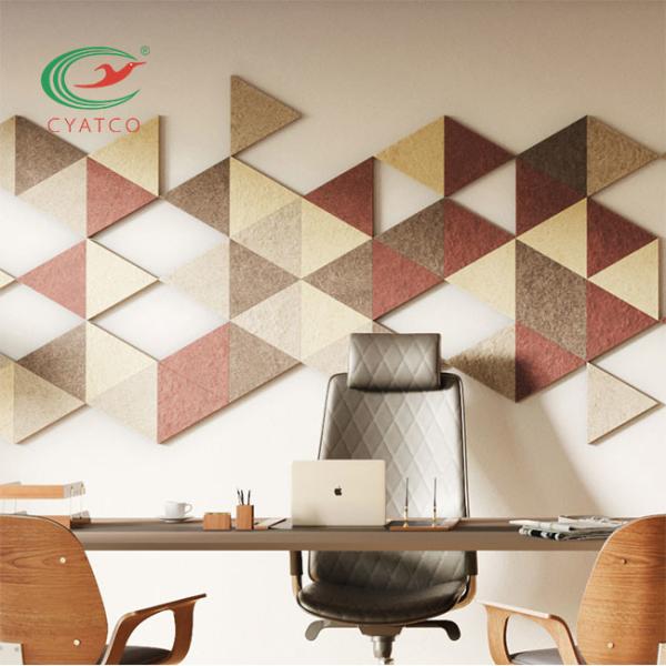 Interior Triangle Sound Dampening Panels , Multiscene Noise Cancelling Wall
