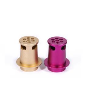Bronze purple Silver plating Lathe Machining Parts PVD CNC machining Aluminium
