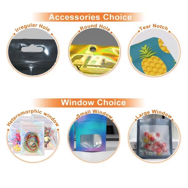 Zipper Lock Custom Packaging Printing Services Personalized SpotUV Logo Plastic Packagingbag Food-grade Proof Coffeebag Stand Pouch Mylarbag