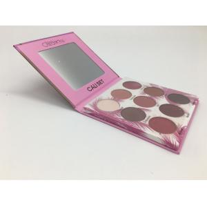 Makeup 9 Color Glitter Eyeshadow Palette With Mirror Cardboard Box Material