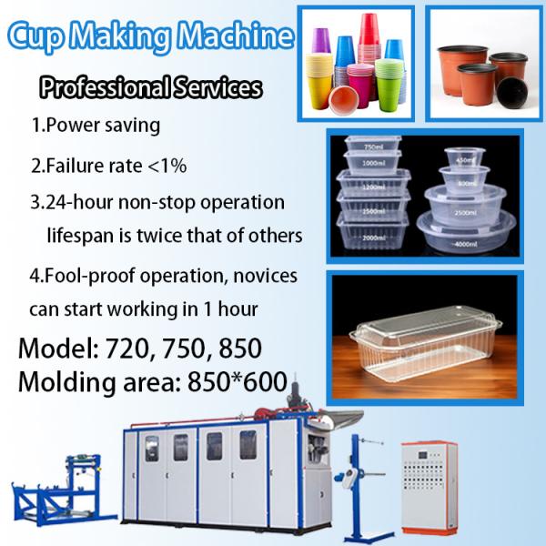 Gear Control System High Speed Plastic Mini Cup Making Machine for Easy Operation