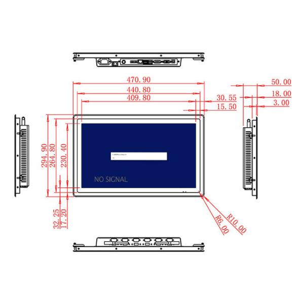 18.5-Inch Compact Touch Panel for Logistics and Equipment Control
