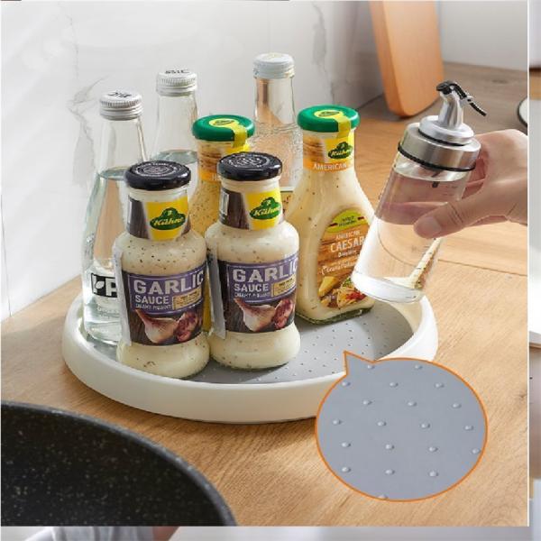Plastic Kitchen Turntable Organizer for Spice Items and Fruit Placement Standing Type