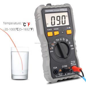 Mini multimetro DC AC Voltage Current Ohm Temperature T-rms Teste High Precision