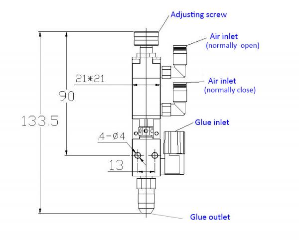 High Precision Metal Suck-back Glue Dispensing Pneumatic Valve for dispensing glue equipments