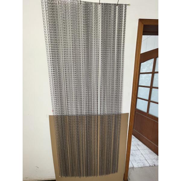 1.5mm Wire diameter Drak Gray Color Aluminum Chain Metal Curtains for Office decoration use