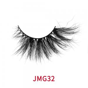 Wholesale Natural Black Fluffy 25mm Mink Lashes , 5D Handmade Mink Lashes from china suppliers