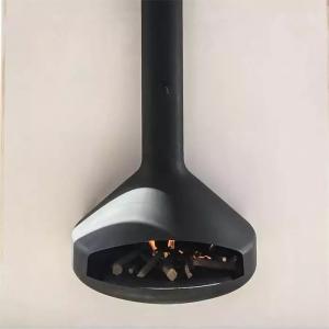 Wholesale Black Coated Indoor Heater Wall Mounted Wood Hanging Suspended Fireplace from china suppliers