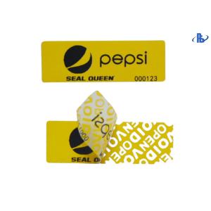Serial Number Acrylic Adhesive BOPP VOID Security Labels