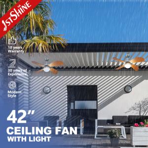 AC/DC pure copper Motor LED Outdoor Ceiling Fans with Remote Control and IP44