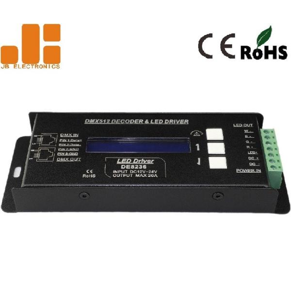 Quality DMX512 Decoder LED Dimmer Controller With RJ45 Pluggable Terminals 300g for sale