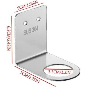 Space-Saving Adhesive Bottle Holder for Shampoo Set of 2 Behind Doors/On Walls