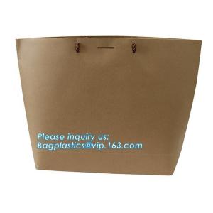 Fancy Customized Brown Kraft Paper Shopping Bag With Logo,Customized White and