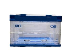 China Recyclable Plastic Stacking Crates Clear Plastic Storage Box With Handle on sale