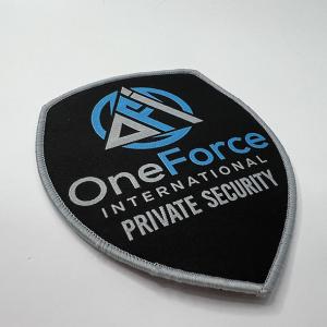 One Force Iron On Woven Patches Merrow Border Velcro Backing Yarn Washable Woven