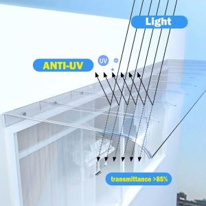 Outdoor Polycarbonate Front Door Canopy Anti UV Polycarbonate Patio Canopy
