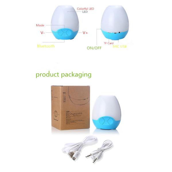 Factory supply Wireless Audio led quran speaker with Bluetooth LED Colorful Lamp , French language,