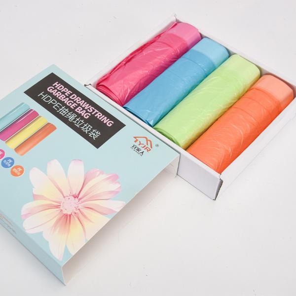 Disposable Customized Plastic Drawstring Garbage Bag for Sorting Garbage in