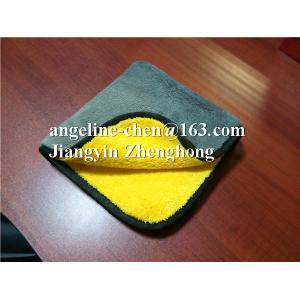 super soft microfiber compound double side plush cleaning towels