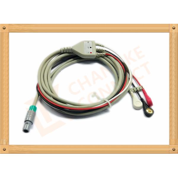 Quality Medical Hellige ECG Trunk Cable , ECG Snap Connector With TPU Material for sale