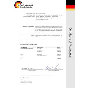 Shenzhen LCS Compliance Testing Laboratory Ltd. Certifications