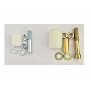 Plastic Nylon Guide Rollers Wheels White And Black With Bolt 40x250mm