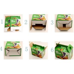 corrugated fruit packing box, kraft paper, gloss lamination, offset printing,