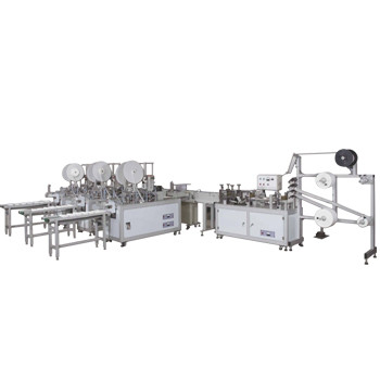 300kw Power Cupped Face Mask Machine , Face Mask Manufacturing Machine PLC