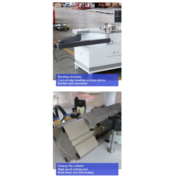 10.8m/min Panel Feed Speed Mini Folding Arm Edge Banding Machine for MDF PVC Panel