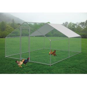 4m x 4m Steel Walk in Chicken Run Enclosure Rabbit Hutch Poultry Coop Duck House