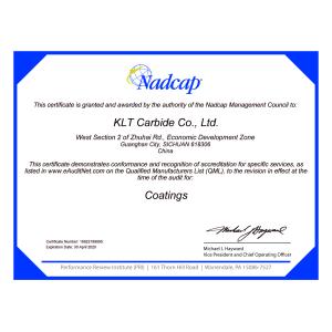 KLT CARBIDE CO.,LTD Certifications