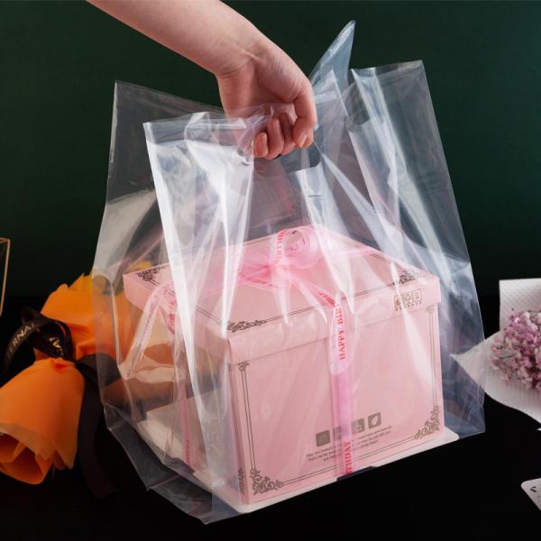 Plastic Material Structure Custom Size Accepted Tote Bag for Salad Baking