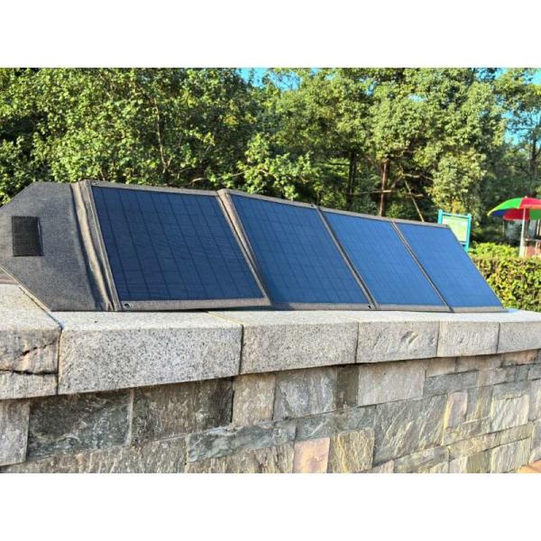 Windproof Waterproof Solar Backpack with Customization Logo Print and DC 2*USB