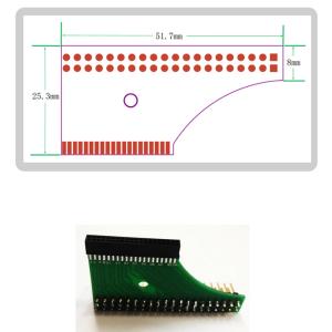 1.27mm 2 x 20-pin Dual Row Female to 2.54 mm Male Pin Headers Adapter PCB Board