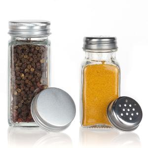 4oz 120ML Spice Pot Glass Spice Jars Seasoning Bottles With Shaker Lids