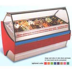 Auto Defrost Ice Cream Showcase Freezer , 1568mm Length Fan Forced Ventilation