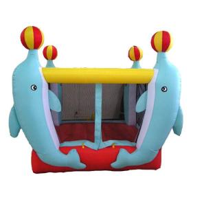 Inflatable Amusement Park Mini Bouncer With Four Lanterns , New Design
