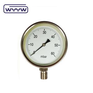 60-100mm CmH2O Capsule Pressure Gauge Manometer 1.6% Accuracy
