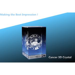 CANCER 3D Crystal/3D LASER ENGRAVING CRYSTAL BOX/3D CRYSTAL CUBE/CRYSTAL CUT CORNER CUBE
