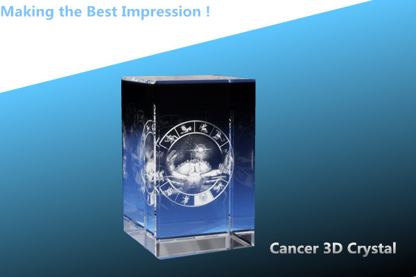 Quality CANCER 3D Crystal/3D LASER ENGRAVING CRYSTAL BOX/3D CRYSTAL CUBE/CRYSTAL CUT CORNER CUBE for sale
