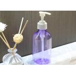 China Oblique Shoulder Purple Shampoo PET Pump Bottle Leakproof for sale