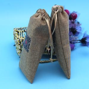 8 X 10cm Wallet Jute Drawstring Bag With Custom Printed Logo Easy To Carry