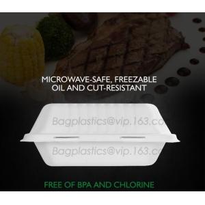microwave safe cute lunch box plastic food cantainers, 100% biodegradable clear