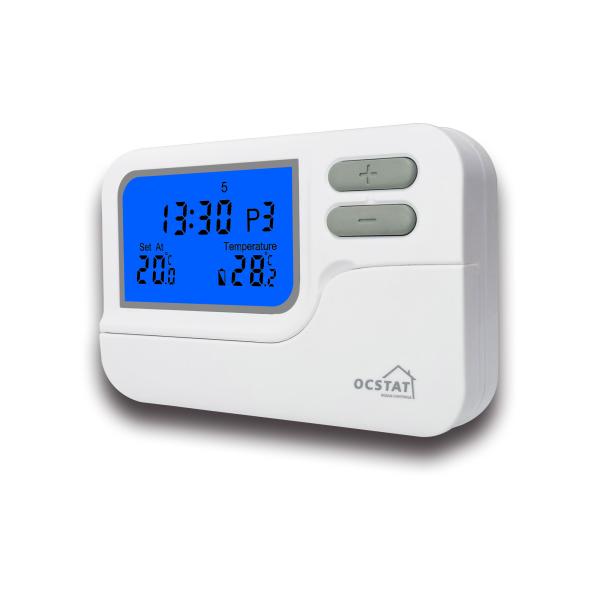 Quality ABS Programmable Thermostat With Wireless Remote Sensor Rf Room Thermostat for sale
