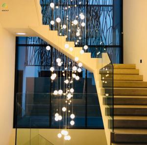 Wholesale Bubble Ball Crystal Pendant Light G4 Glass Ball Long Hanging from china suppliers