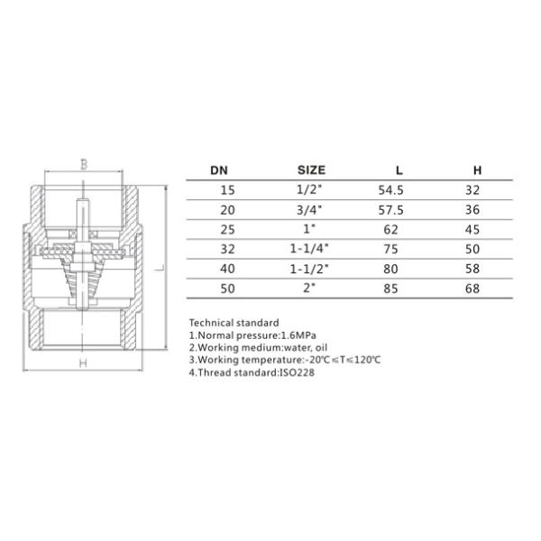 1/2 To 4 Inch Check Valve Female Thread 3 years Warranty