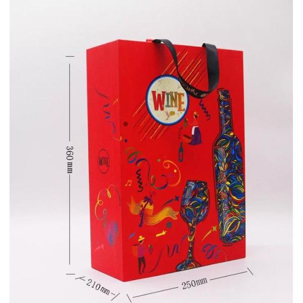 Two Wine Bottle Packaging Handmade Cardboard Wine Box